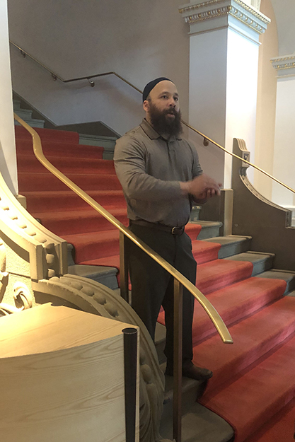 Sharif Bey welcomes guests to the Renwick.
